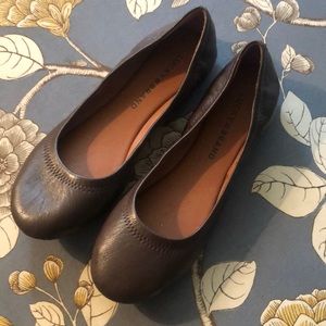 Brown leather size 8M 38 Lucky Brand Flats